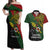 Custom Papua New Guinea Chimbu Province Couples Matching Off Shoulder Maxi Dress and Hawaiian Shirt PNG Birds Of Paradise Polynesian Arty Style LT03 Green - Polynesian Pride