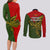 Papua New Guinea Eastern Highlands Province Couples Matching Long Sleeve Bodycon Dress and Long Sleeve Button Shirts PNG Birds Of Paradise Polynesian Arty Style LT03 - Polynesian Pride