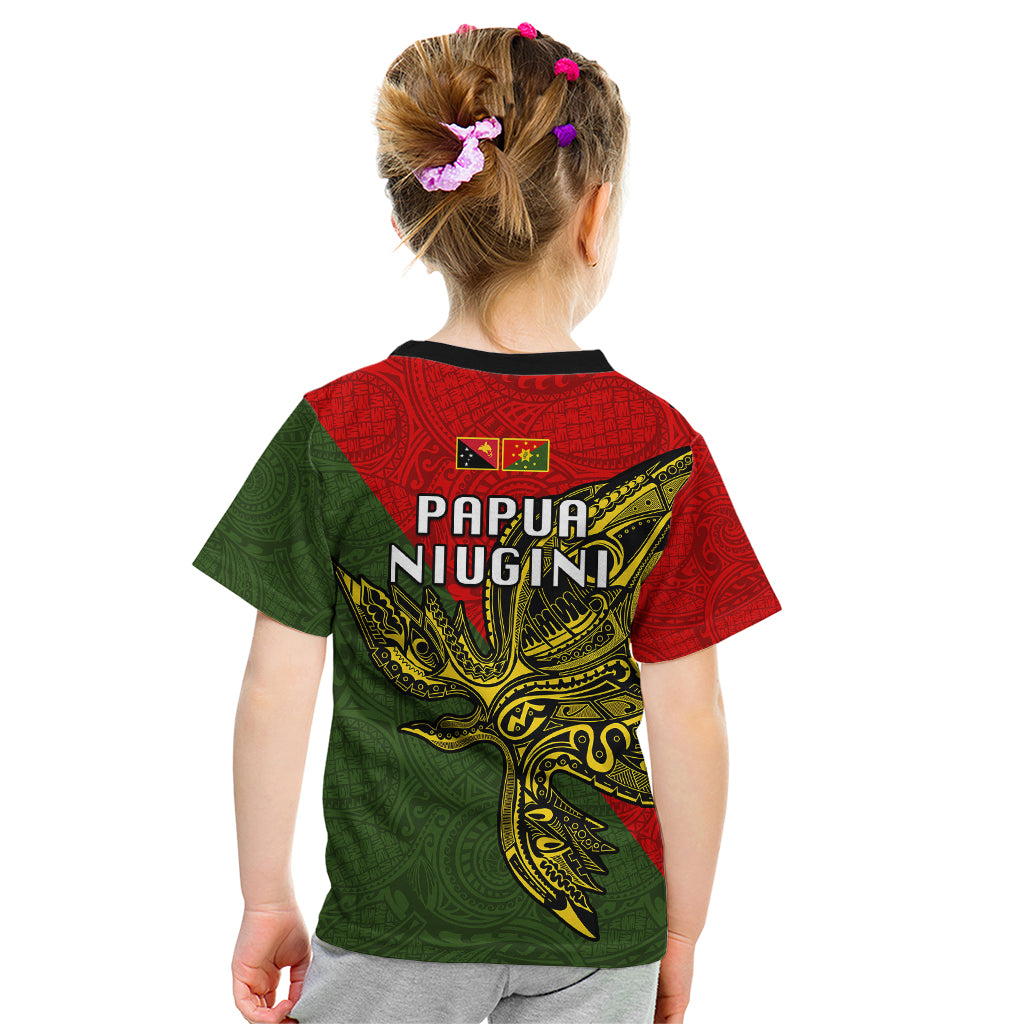 Papua New Guinea Eastern Highlands Province Kid T Shirt PNG Birds Of Paradise Polynesian Arty Style LT03 - Polynesian Pride