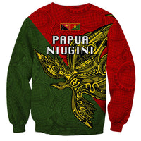 Papua New Guinea Eastern Highlands Province Sweatshirt PNG Birds Of Paradise Polynesian Arty Style LT03 - Polynesian Pride