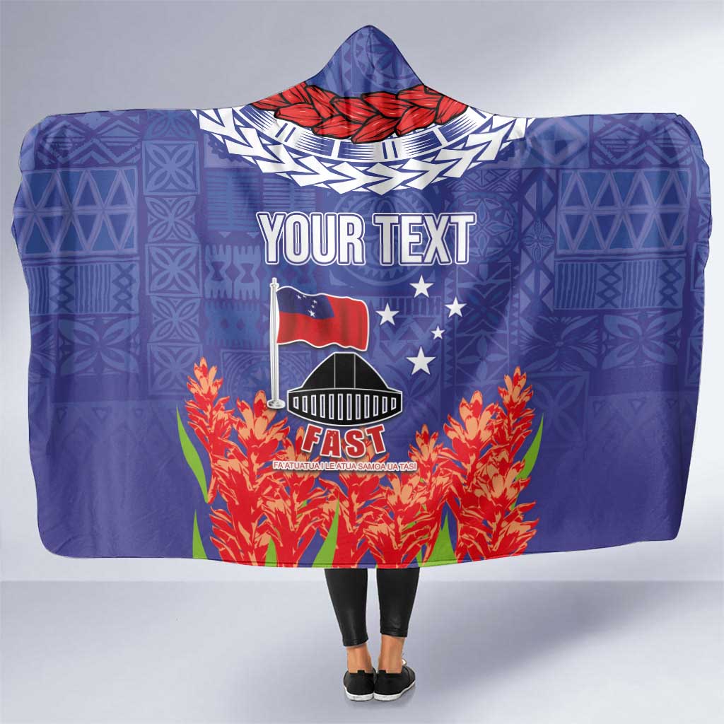 FAST Party Samoa Hooded Blanket Ula Fala Teuila Polynesian Tapa Pattern