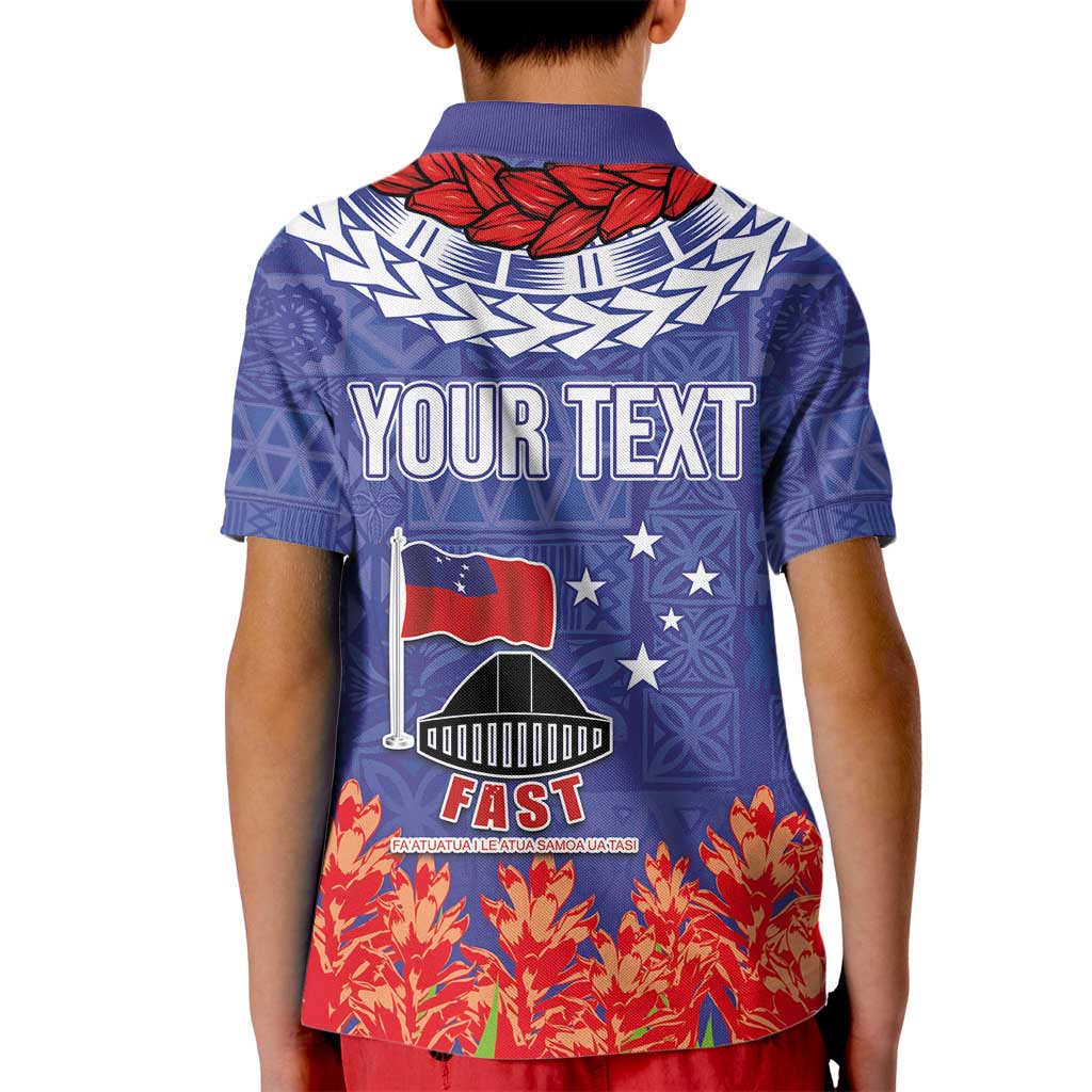 FAST Party Samoa Kid Polo Shirt Ula Fala Teuila Polynesian Tapa Pattern