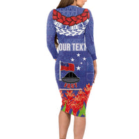FAST Party Samoa Long Sleeve Bodycon Dress Ula Fala Teuila Polynesian Tapa Pattern