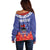 FAST Party Samoa Off Shoulder Sweater Ula Fala Teuila Polynesian Tapa Pattern