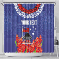 FAST Party Samoa Shower Curtain Ula Fala Teuila Polynesian Tapa Pattern
