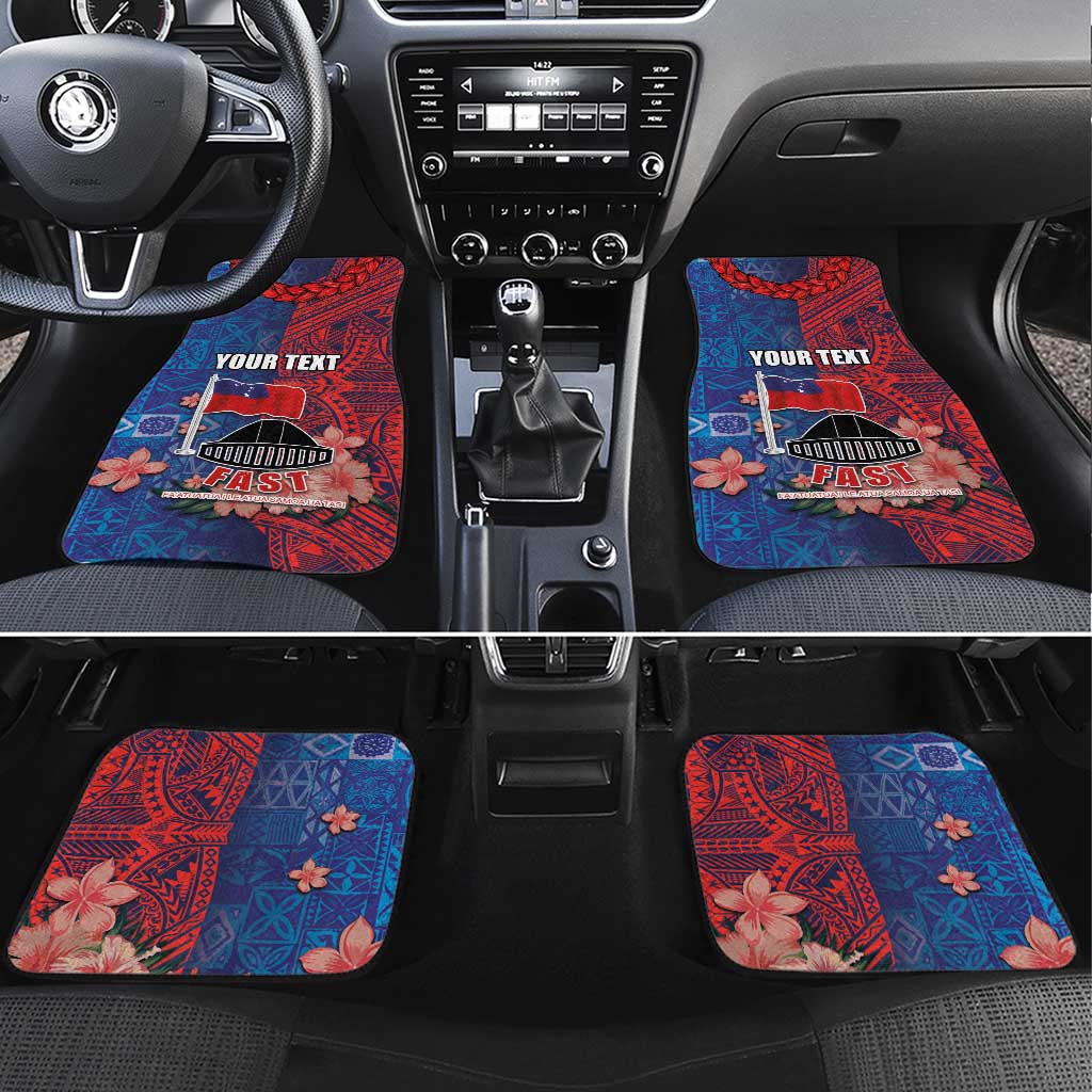 CHOGM FAST Samoa 2024 Car Mats Samoan Tapa Tribal and Ornament Pattern with Hibiscus