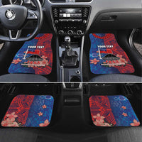 CHOGM FAST Samoa 2024 Car Mats Samoan Tapa Tribal and Ornament Pattern with Hibiscus