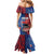 CHOGM FAST Samoa 2024 Mermaid Dress Samoan Tapa Tribal and Ornament Pattern with Hibiscus