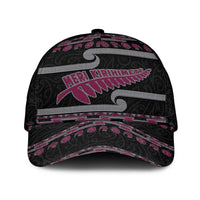New Zealand Christmas Classic Cap Meri Kirihimete Silver Fern Knit Style Pink Color - Polynesian Pride
