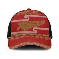 New Zealand Christmas Baseball Net Cap Meri Kirihimete Silver Fern Knit Style Green Color - Polynesian Pride