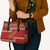 New Zealand Christmas Leather Bag Meri Kirihimete Silver Fern Knit Style Green Color - Polynesian Pride