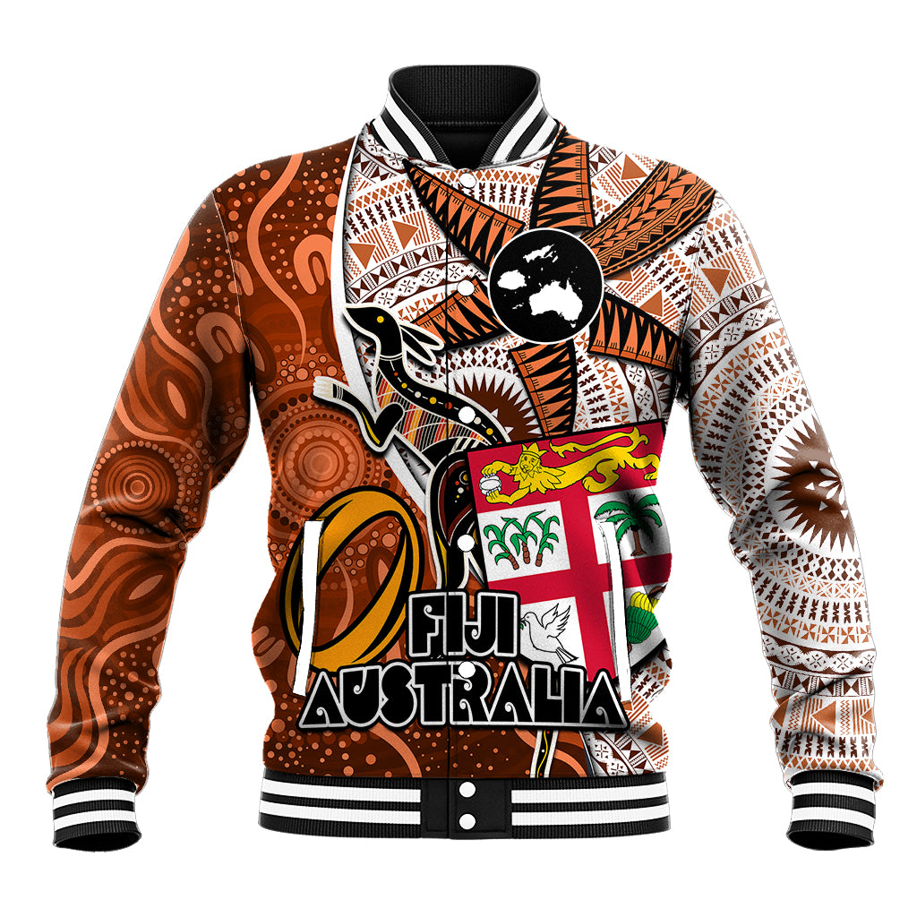 personalised-fiji-australia-rugby-baseball-jacket-kangaroo-and-palm-tree-orange-tapa-pattern-mix-aboriginal