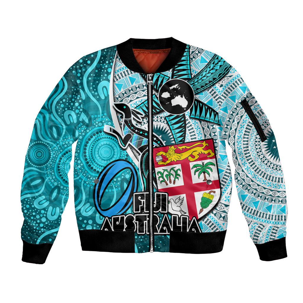 fiji-australia-rugby-sleeve-zip-bomber-jacket-kangaroo-and-palm-tree-blue-tapa-pattern-mix-aboriginal