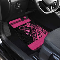 Breast Cancer Awareness Car Mats Think Pink Polynesian Ribbon and Butterfly