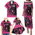 Breast Cancer Awareness Family Matching Puletasi and Hawaiian Shirt Think Pink Polynesian Ribbon and Butterfly