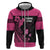 Breast Cancer Awareness Hoodie Think Pink Polynesian Ribbon and Butterfly