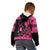 Breast Cancer Awareness Kid Hoodie Think Pink Polynesian Ribbon and Butterfly