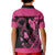 Breast Cancer Awareness Kid Polo Shirt Think Pink Polynesian Ribbon and Butterfly