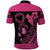 Breast Cancer Awareness Polo Shirt Think Pink Polynesian Ribbon and Butterfly