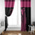 Breast Cancer Awareness Window Curtain Think Pink Polynesian Ribbon and Butterfly