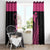 Breast Cancer Awareness Window Curtain Think Pink Polynesian Ribbon and Butterfly