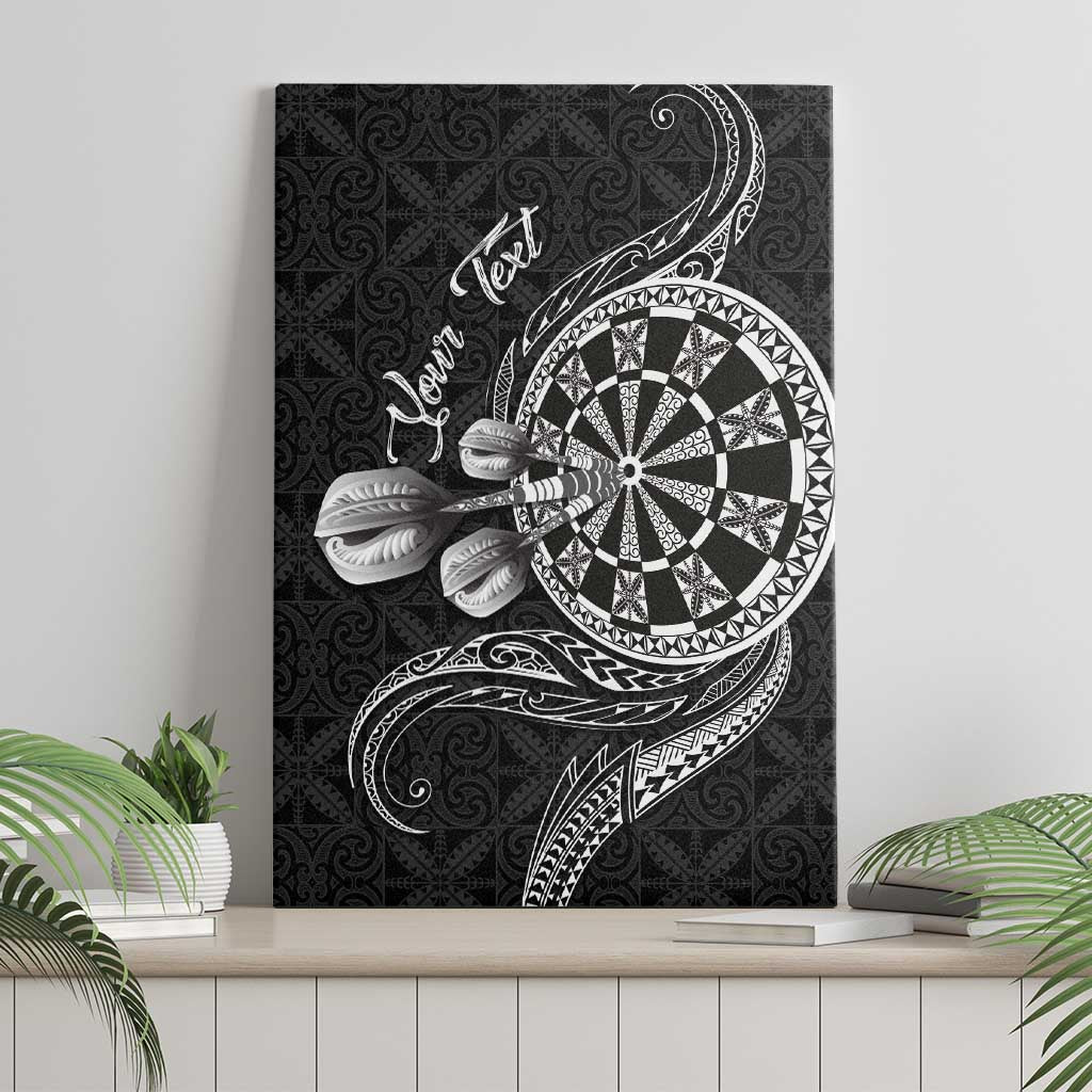 Personalised Niue Darts Masters Canvas Wall Art Tribal Hiapo Dartboard - Polynesian Pride
