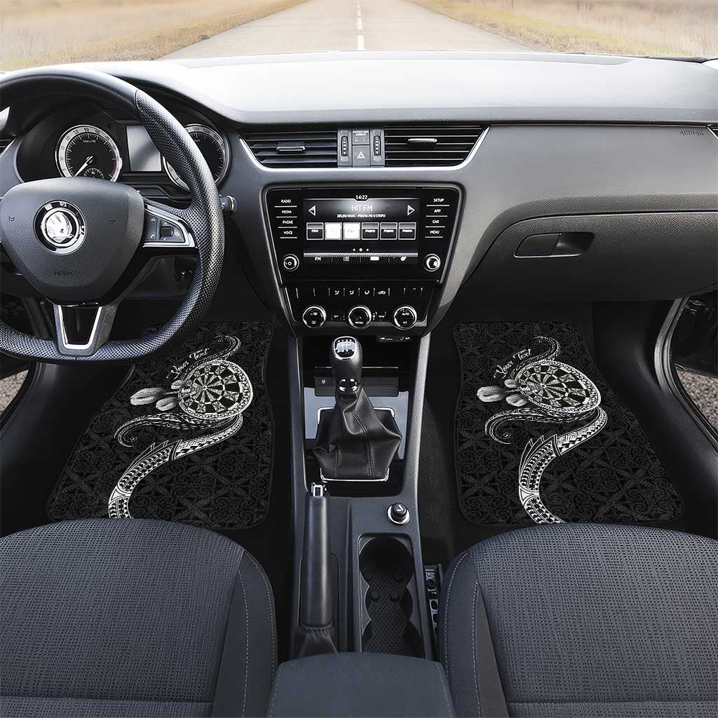 Personalised Niue Darts Masters Car Mats Tribal Hiapo Dartboard - Polynesian Pride