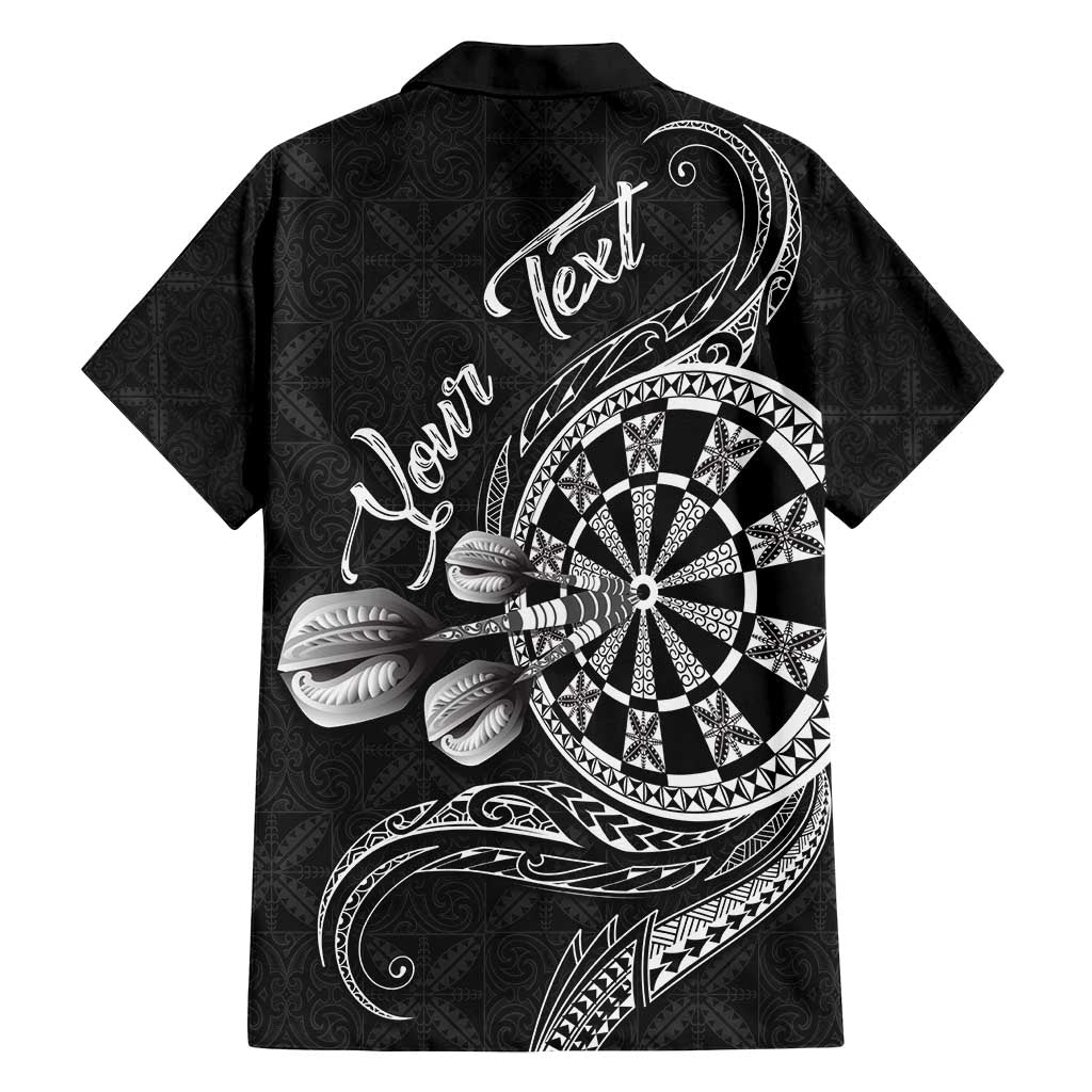Personalised Niue Darts Masters Family Matching Long Sleeve Bodycon Dress and Hawaiian Shirt Tribal Hiapo Dartboard - Polynesian Pride