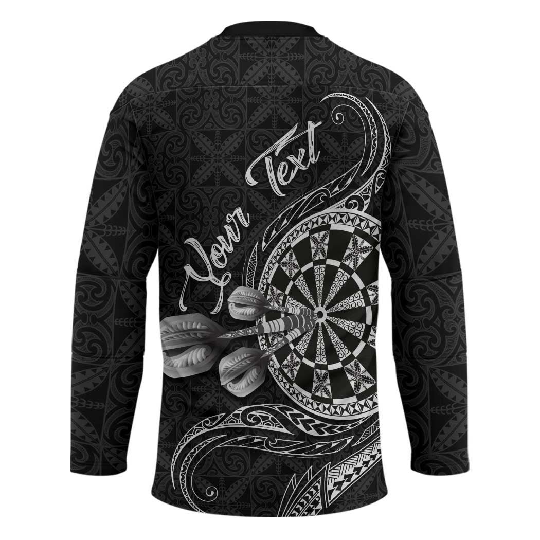 Personalised Niue Darts Masters Hockey Jersey Tribal Hiapo Dartboard - Polynesian Pride