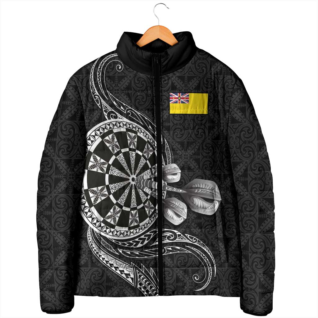 Personalised Niue Darts Masters Padded Jacket Tribal Hiapo Dartboard - Polynesian Pride