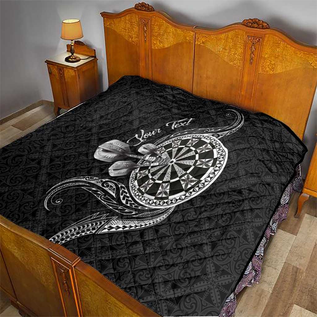 Personalised Niue Darts Masters Quilt Tribal Hiapo Dartboard - Polynesian Pride