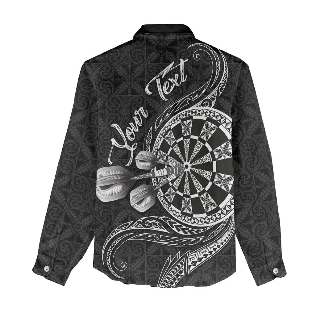 Personalised Niue Darts Masters Women Casual Shirt Tribal Hiapo Dartboard - Polynesian Pride