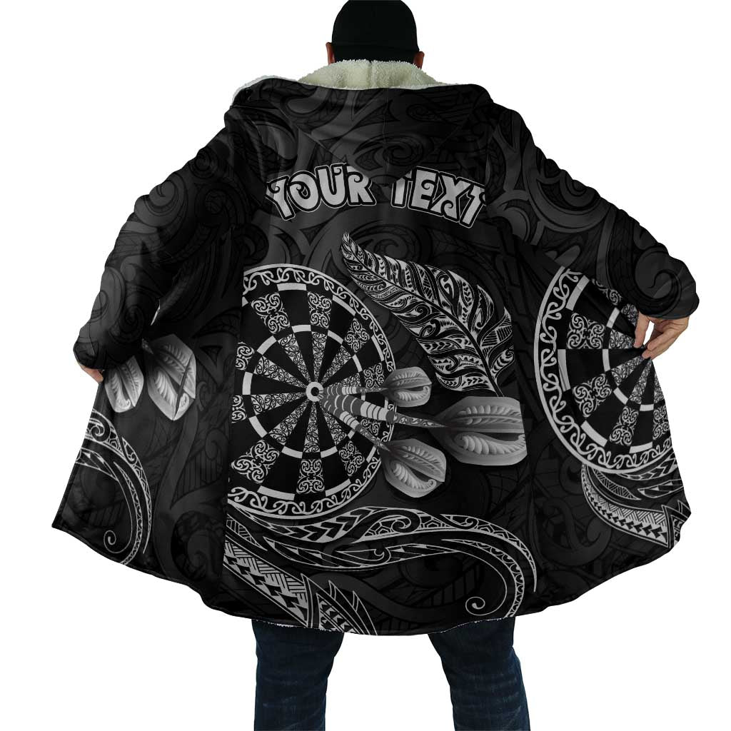Personalised New Zealand Aotearoa Darts Masters Cloak Tribal Silver Fern and Ta Moko Dartboard - Polynesian Pride