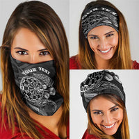 Personalised New Zealand Aotearoa Darts Masters Neck Gaiter Tribal Silver Fern and Ta Moko Dartboard LT03 - Polynesian Pride