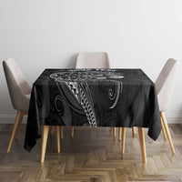 Personalised New Zealand Aotearoa Darts Masters Tablecloth Tribal Silver Fern and Ta Moko Dartboard LT03 - Polynesian Pride