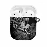 Personalised New Zealand Aotearoa Darts Masters AirPods Case Silver Fern and Maori Spirit - Polynesian Pride