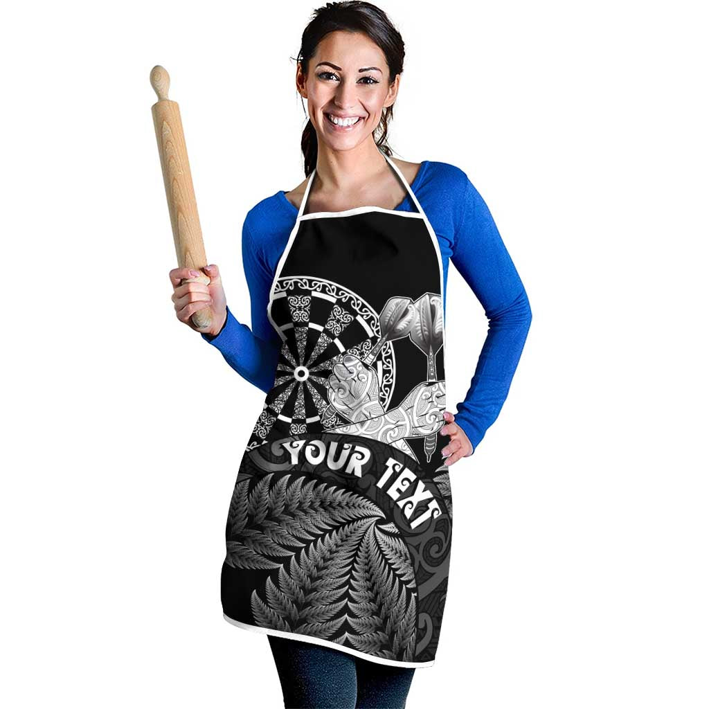 Personalised New Zealand Aotearoa Darts Masters Apron Silver Fern and Maori Spirit - Polynesian Pride