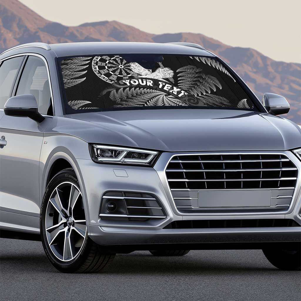 Personalised New Zealand Aotearoa Darts Masters Auto Sun Shade Silver Fern and Maori Spirit - Polynesian Pride