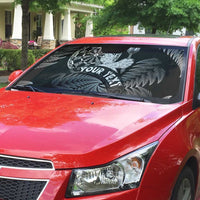 Personalised New Zealand Aotearoa Darts Masters Auto Sun Shade Silver Fern and Maori Spirit - Polynesian Pride