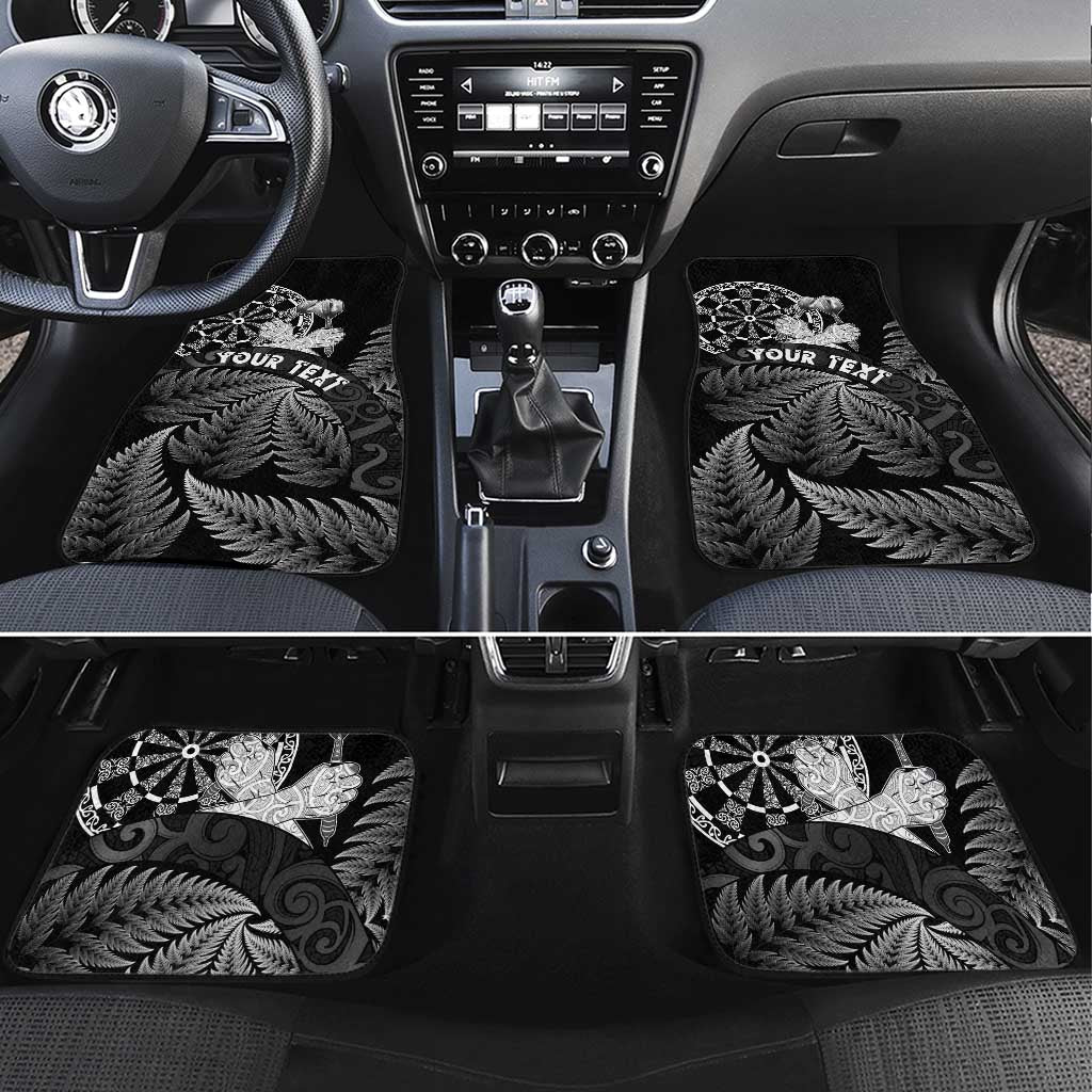 Personalised New Zealand Aotearoa Darts Masters Car Mats Silver Fern and Maori Spirit - Polynesian Pride