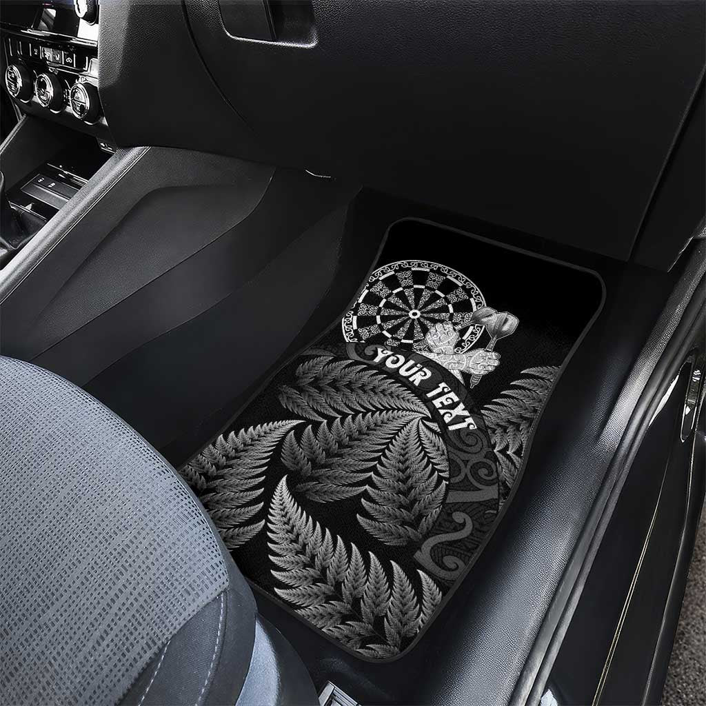 Personalised New Zealand Aotearoa Darts Masters Car Mats Silver Fern and Maori Spirit - Polynesian Pride
