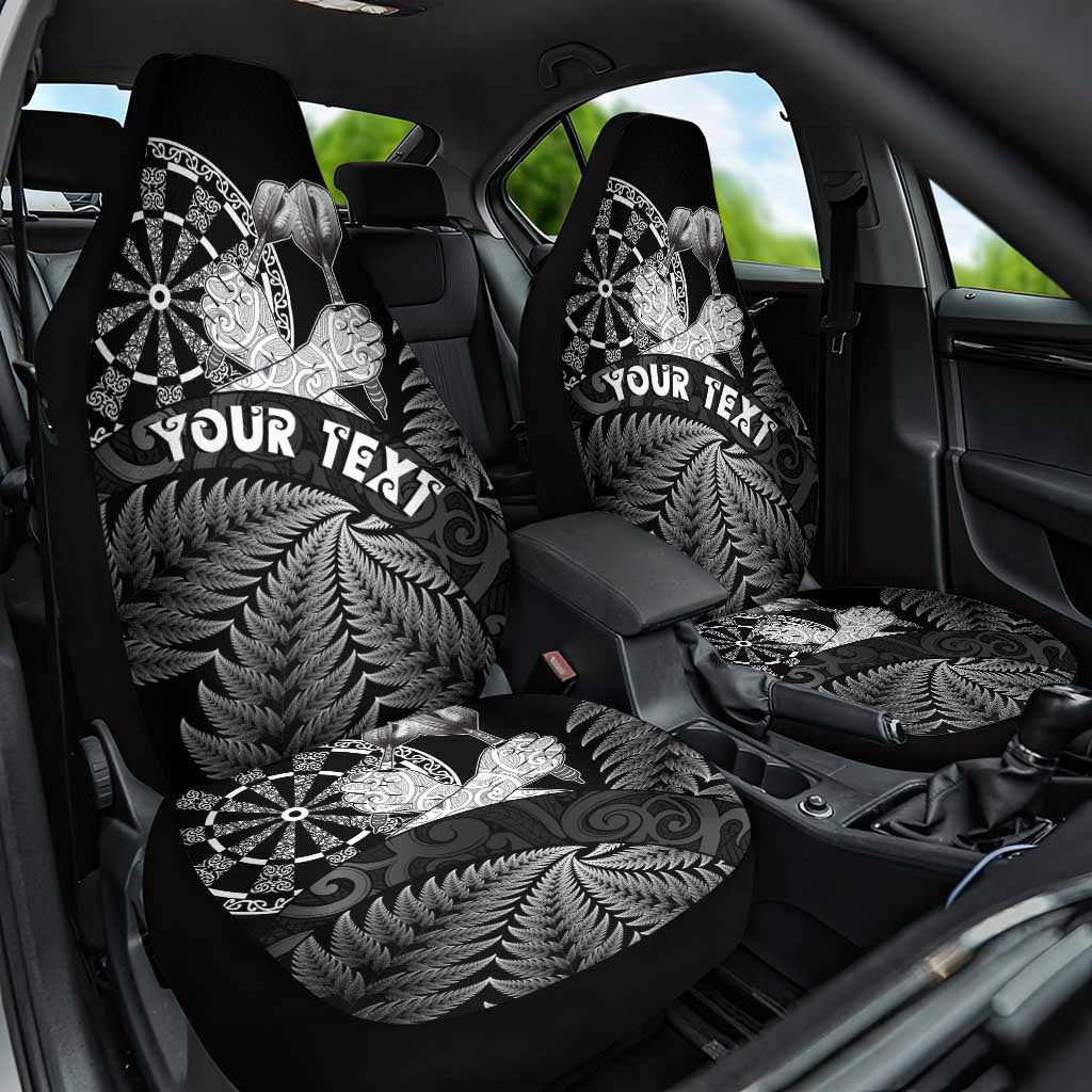 Personalised New Zealand Aotearoa Darts Masters Car Seat Cover Silver Fern and Maori Spirit - Polynesian Pride