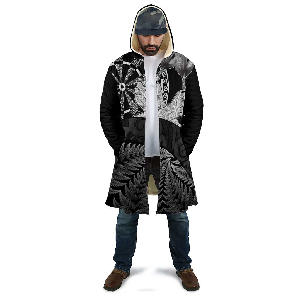 Personalised New Zealand Aotearoa Darts Masters Cloak Silver Fern and Maori Spirit - Polynesian Pride