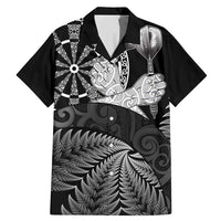 Personalised New Zealand Aotearoa Darts Masters Family Matching Mermaid Dress and Hawaiian Shirt Silver Fern and Maori Spirit - Polynesian Pride