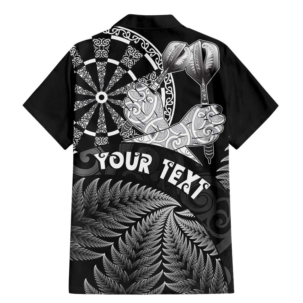Personalised New Zealand Aotearoa Darts Masters Family Matching Mermaid Dress and Hawaiian Shirt Silver Fern and Maori Spirit - Polynesian Pride