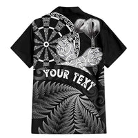 Personalised New Zealand Aotearoa Darts Masters Family Matching Mermaid Dress and Hawaiian Shirt Silver Fern and Maori Spirit - Polynesian Pride