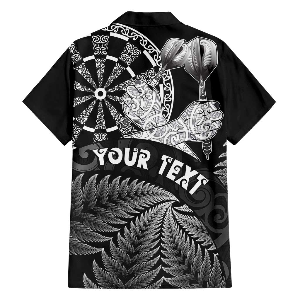Personalised New Zealand Aotearoa Darts Masters Hawaiian Shirt Silver Fern and Maori Spirit - Polynesian Pride