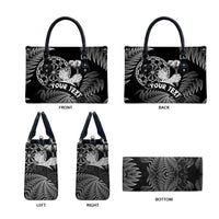 Personalised New Zealand Aotearoa Darts Masters Leather Bag Silver Fern and Maori Spirit - Polynesian Pride