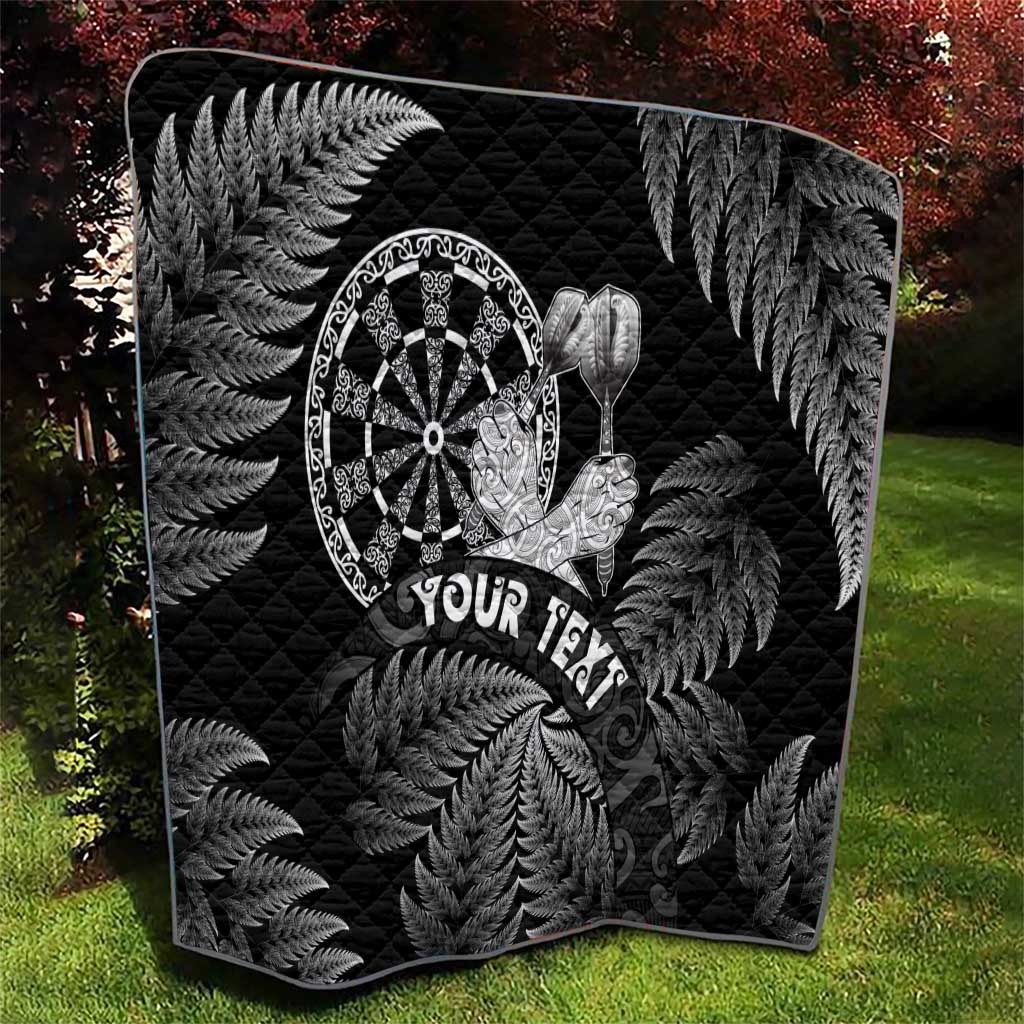 Personalised New Zealand Aotearoa Darts Masters Quilt Silver Fern and Maori Spirit - Polynesian Pride