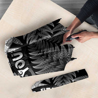 Personalised New Zealand Aotearoa Darts Masters Umbrella Silver Fern and Maori Spirit - Polynesian Pride